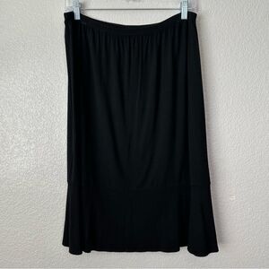Chico’s Design Black Elasticized Waist Midi Skirt